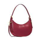 Kate Spade Nova Textured Patent Leather Small Crescent Shoulder Bag Red Jam