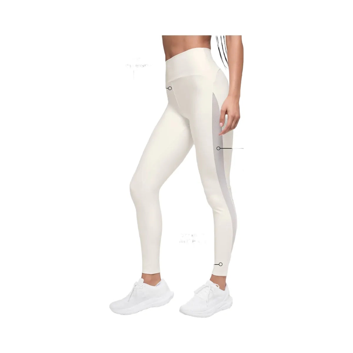 Alo Women's Airlift High-Waist Mesh Infatuation Legging - Ivory
