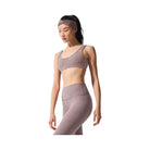 Alo Women's Alosoft Center Stage Bra - Dark Pink Quartz Heather
