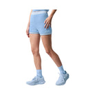 Alo Women's Tennis Club Sweater Knit Hot Short - Seashell Blue/White