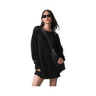 Alo Women's Cashmere Plush Waffle Dress - Black