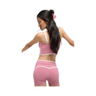 Alo Women's 4" Airbrush High-Waist Race Pace Short - Pink Wild Rose/White