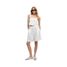 Alo Women's High-Waist Dreamscape Short - Semi Sheer White