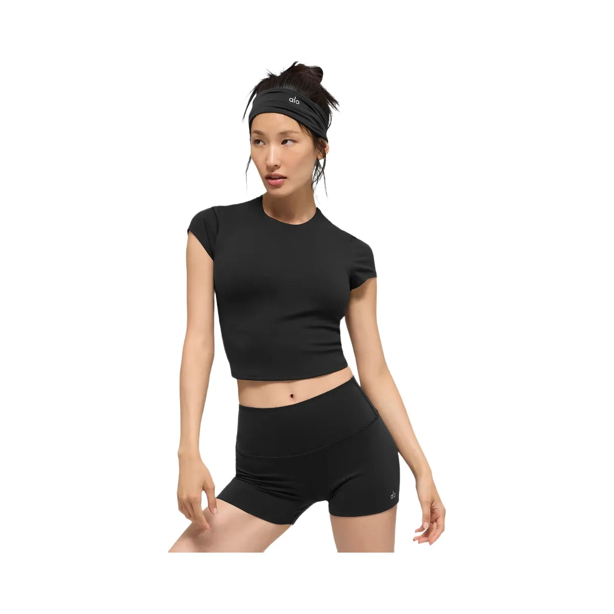 Alo Women's Softsculpt Precision Short Sleeve Top - Black