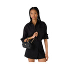 Kate Spade Heart Barrel Quilted Crossbody Black