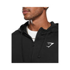 Gymshark Crest Oversized Zip Up Hoodie - Black