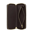 Coach Long Zip Around Wallet With Detachable Card Case In Signature Canvas Signature Canvas-Gold-Walnut-Black