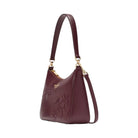 Kate Spade Margot Floral Applique Shoulder Bag Dark Merlot