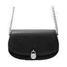 Michael Kors Mila Medium Leather Messenger Bag Black