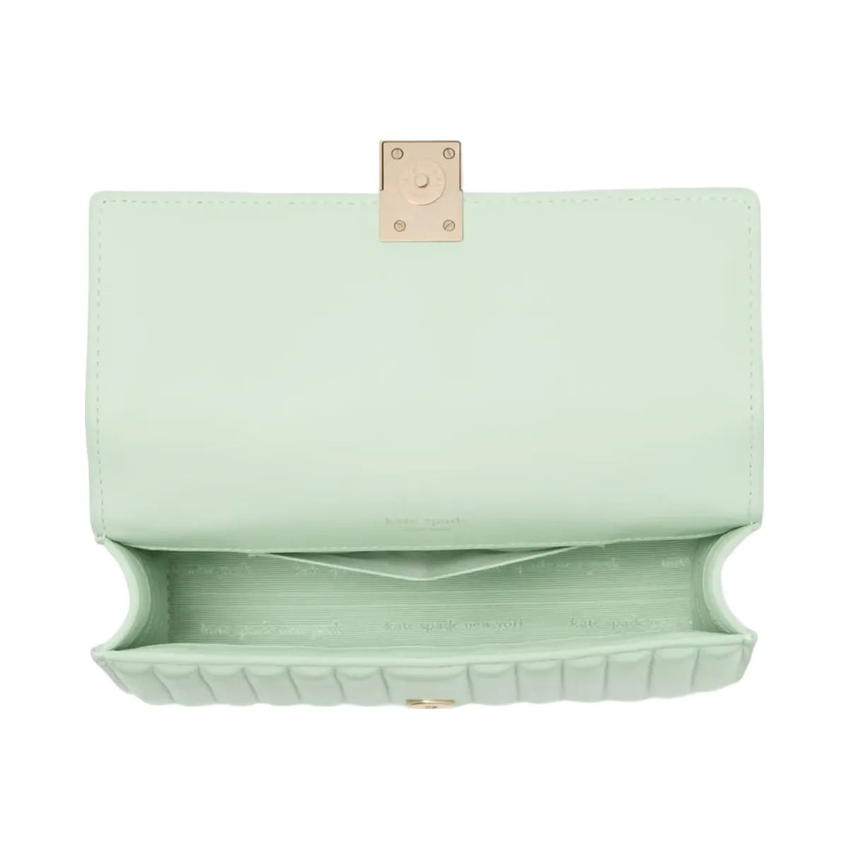 Kate Spade Deco Quilted Mini Flap Chain Crossbody Pistachio Ice