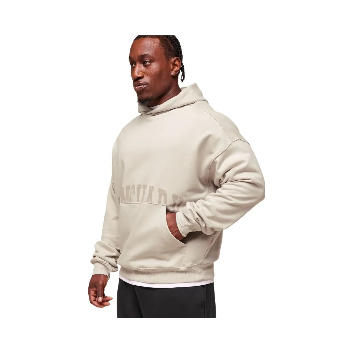Gymshark Pocket Graphic Hoodie - Pebble Grey