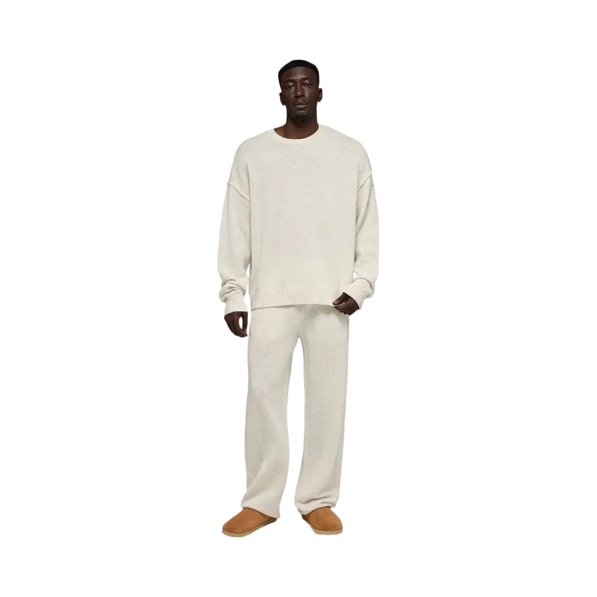 Alo Men's Unisex Wool Cashmere New Class Crewneck Sweater - Bone Heather