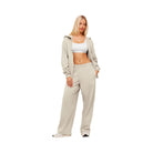 Gymshark Fitness Embroidered Graphic Zip Up Hoodie - Pebble Grey