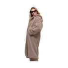 Alo Women's Oversized Sherpa Trench - Chai Latte