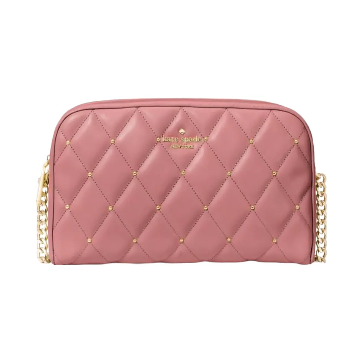Kate Spade Carey Quilted Studded Chain Camera Bag Pomegranate