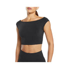 Gymshark Luxe Seamless Boat Neck Crop Top - Coal Marl