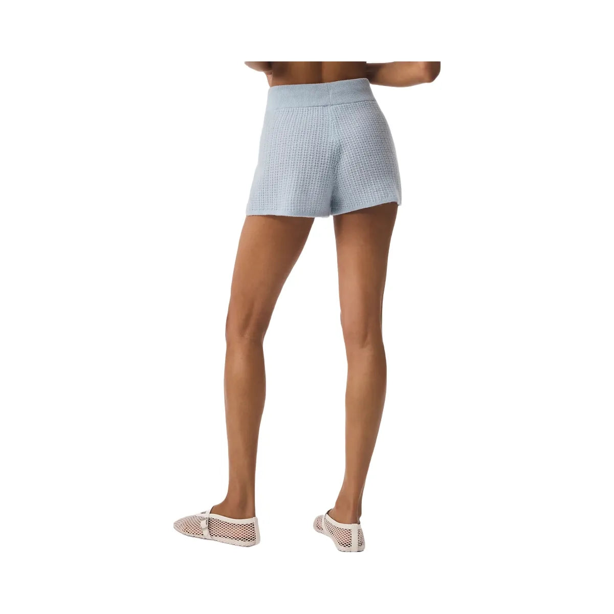 Alo Women's Cashmere High-Waist Plush Waffle Short - Crystal Blue