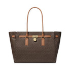 Michael Kors Hamilton Moderne Large Signature Logo Tote Bag Brn-Acorn
