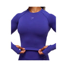 Gymshark Activate Long Sleeve Crop Top - Cobalt Purple