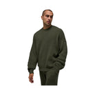 Alo Men's Domain Rib Knit Crew Sweater - Green Olive