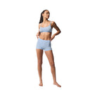 Alo Women's Sheer Glow Boyshort - Seashell Blue