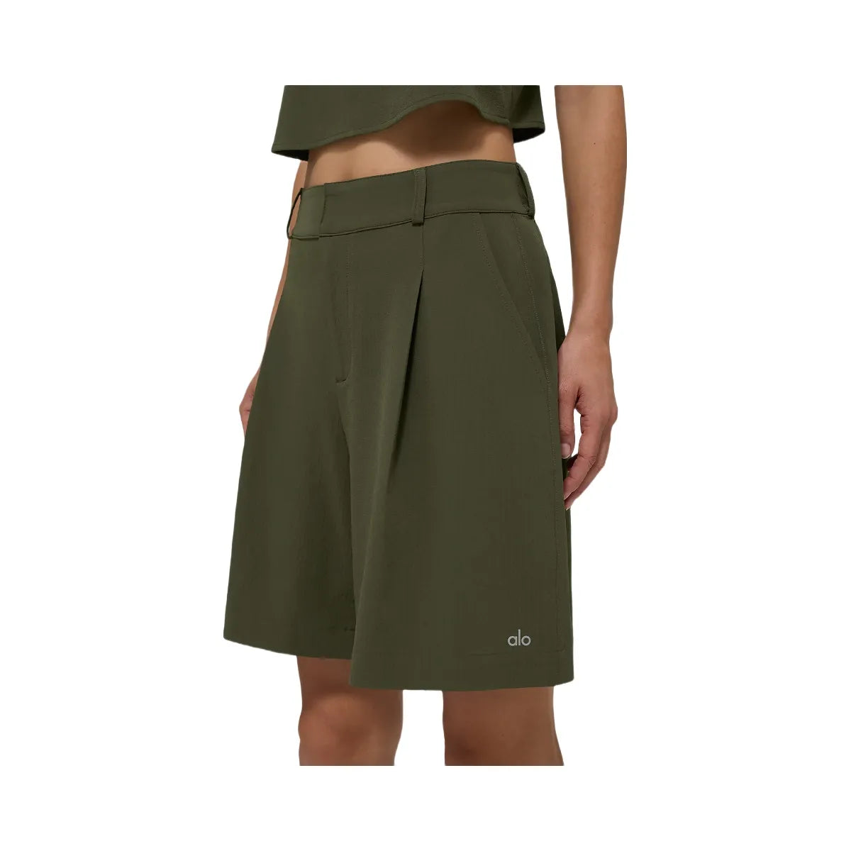 Alo Women's High-Waist Dreamscape Short - Green Olive