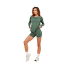 Gymshark Vital Light Long Sleeve Top - Obsidian Green Marl