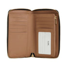 Coach Medium Id Zip Wallet In Signature Canvas Signature Canvas-Gold-Walnut-Black