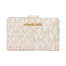 Michael Kors Jet Set Medium Metallic Logo Wallet Rose Gold