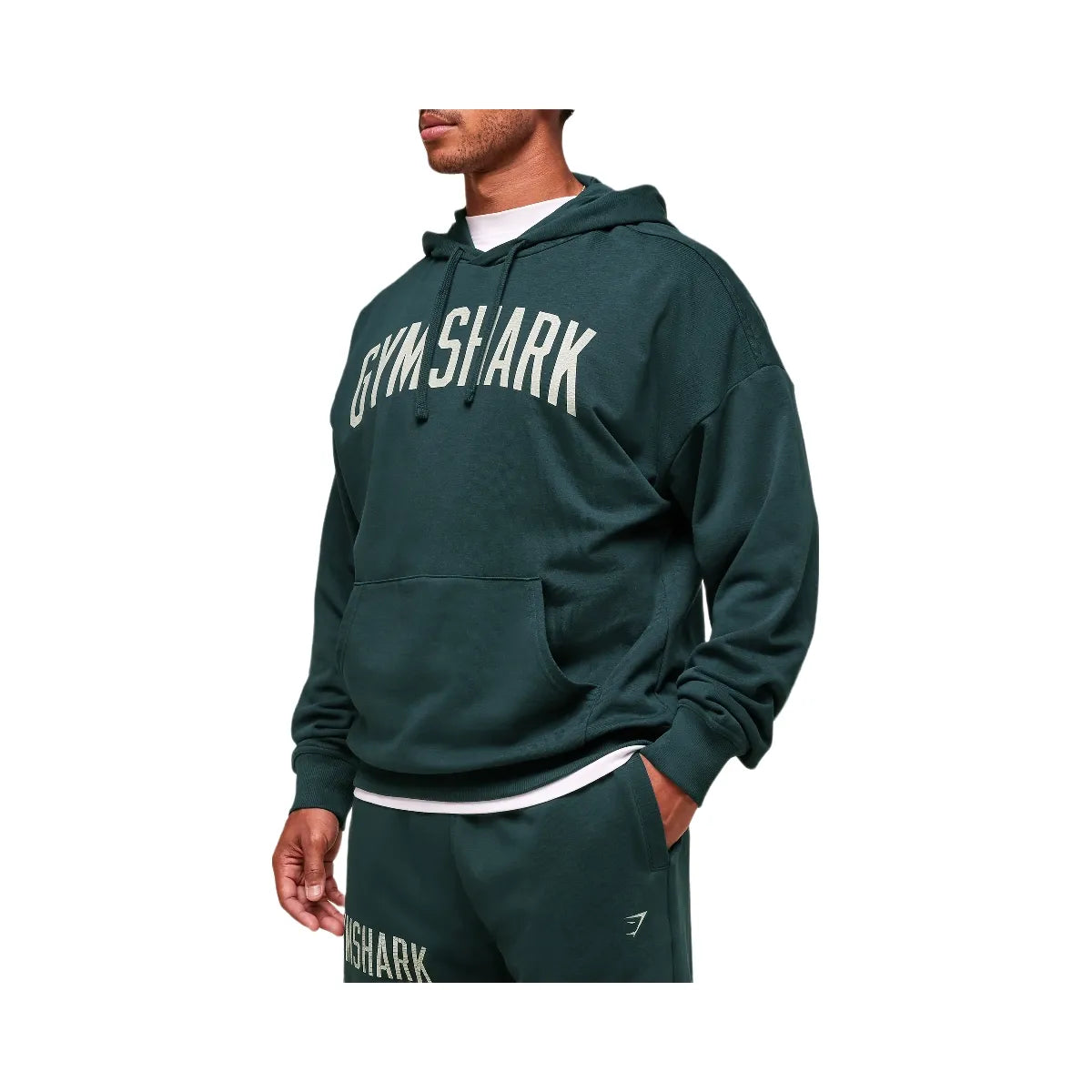 Gymshark Worn Graphic Hoodie - Deep Petrol Blue