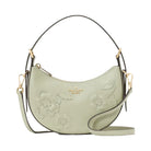 Kate Spade Nova Floral Applique Crescent Shoulder Bag Sage Bundle