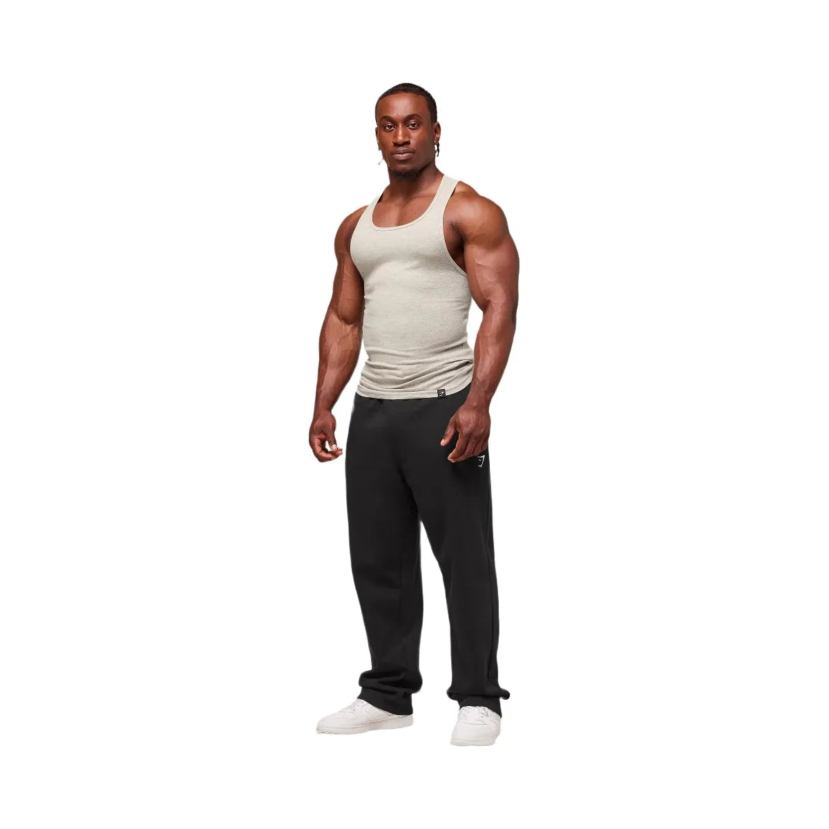 Gymshark Ribbed Tank 3pk - White/Black/Stone Grey Marl