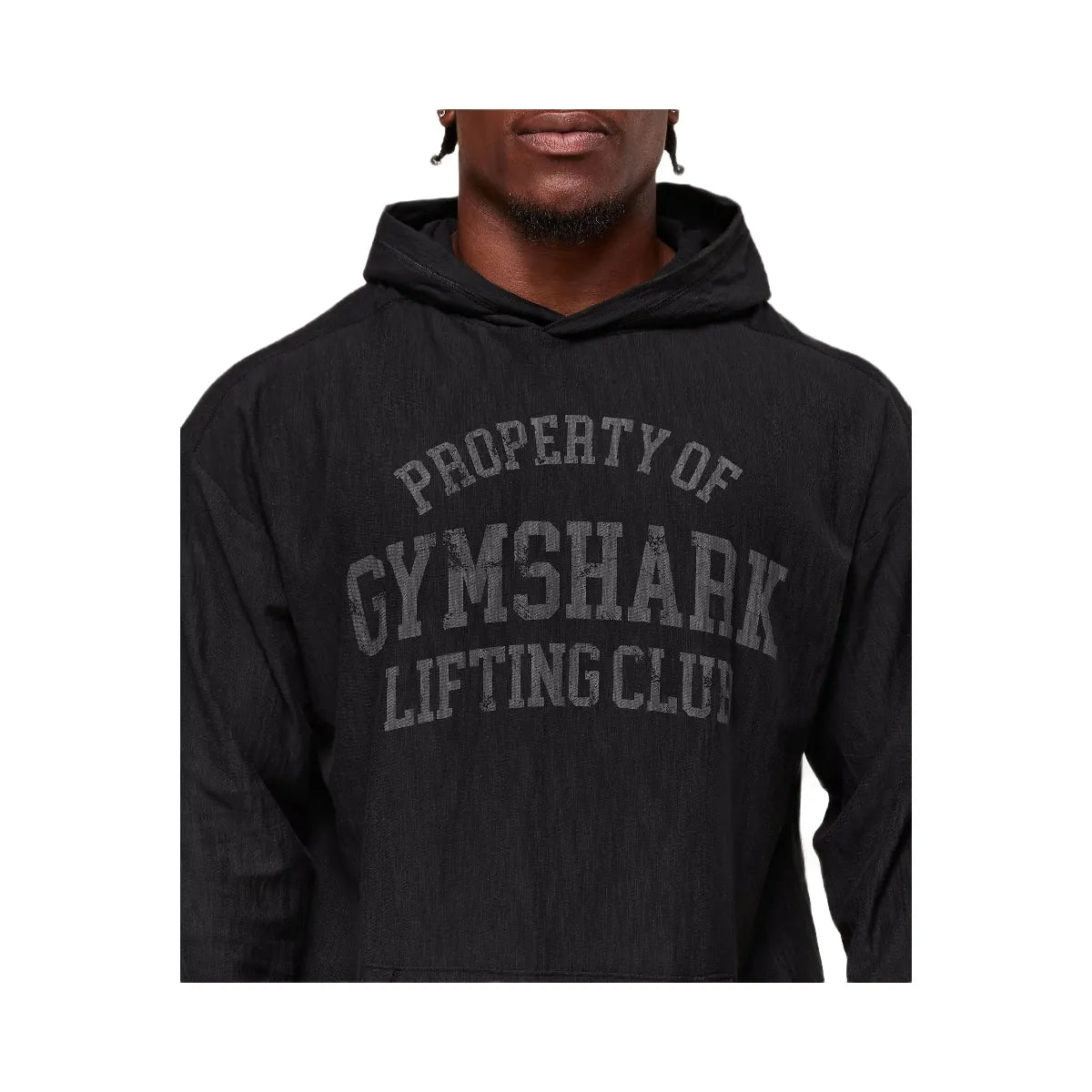 Gymshark Lightweight Slub Textured Hoodie - Black