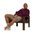 Alo Men's Scholar Hooded Sweater - Burgundy