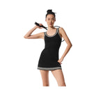 Alo Women's Tennis Club Sweater Knit Dress - Black/Ivory