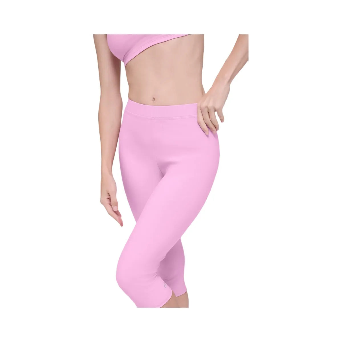 Alo Women's soft High-Waist Iconic 90's Capri - Candy Heart Pink