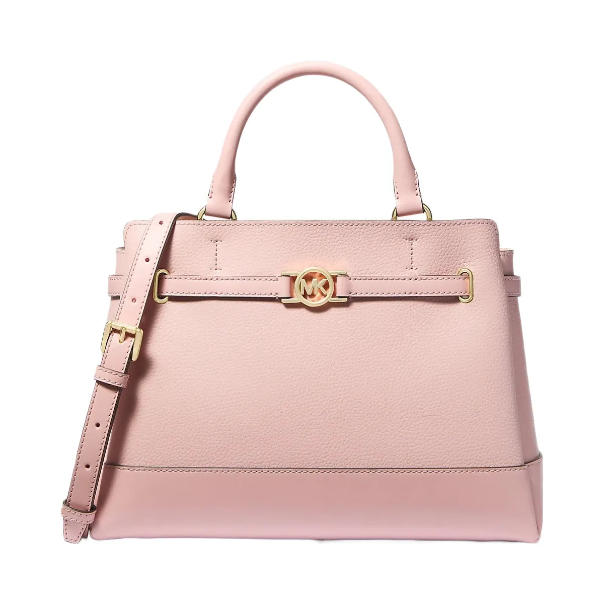 Michael Kors Reed Large Pebbled Leather Satchel Powder Blush