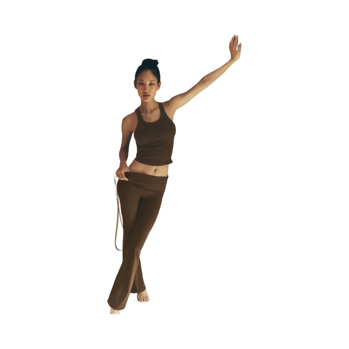 Alo Women's ALO Softsculpt 7/8 Foldover Flare Legging - Espresso