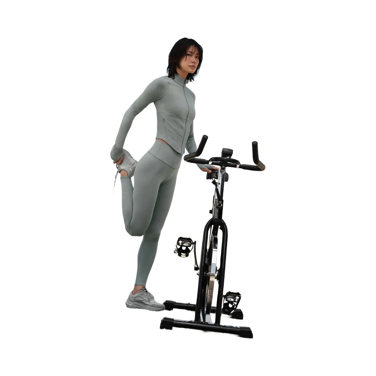 Alo Women's 7/8 High-Waist Airbrush Legging - Lunar Grey