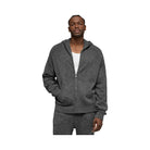 Alo Men's Wool Cashmere New Class Full Zip Hoodie - Platinum Grey