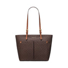 Michael Kors Jet Set Medium Logo Pocket Tote Bag Brown