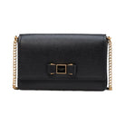 Kate Spade Morgan Bow Embellished Flap Chain Wallet Black