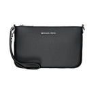 Michael Kors Jet Set Small Pebbled Leather Convertible Wristlet Black