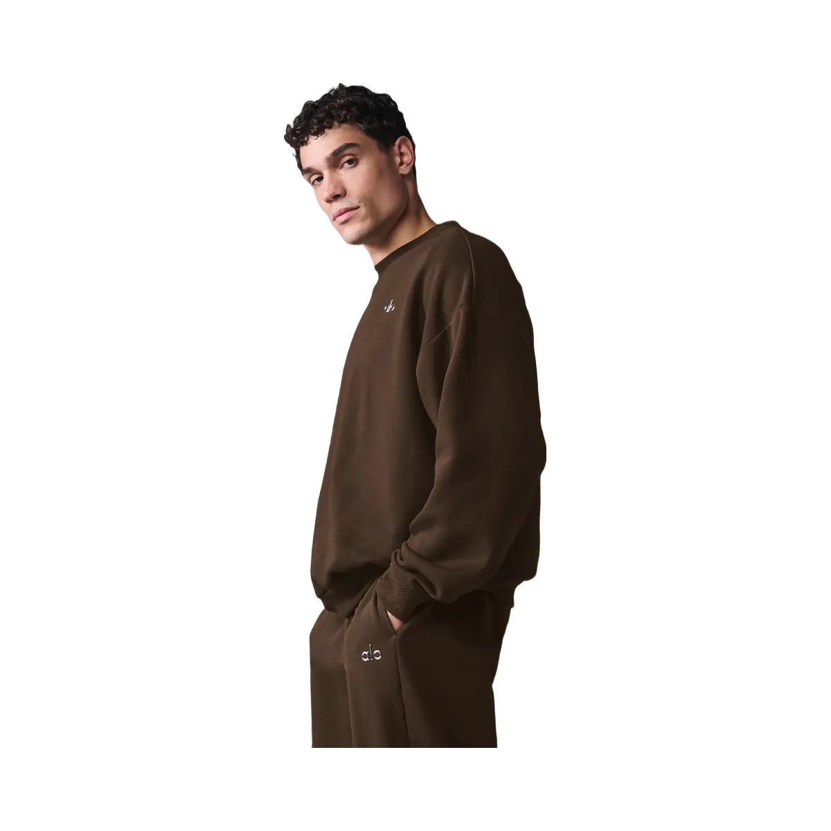 Alo Accolade Crew Neck Pullover - Espresso