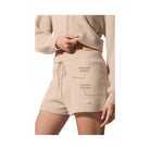 Alo Women's Cashmere High-Waist Plush Waffle Short - Macadamia Blush