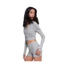 Alo Women's soft Sincere Fitted Jacket - Athletic Heather Grey