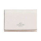 Coach Micro Wallet Pebbled Leather-Silver-Chalk