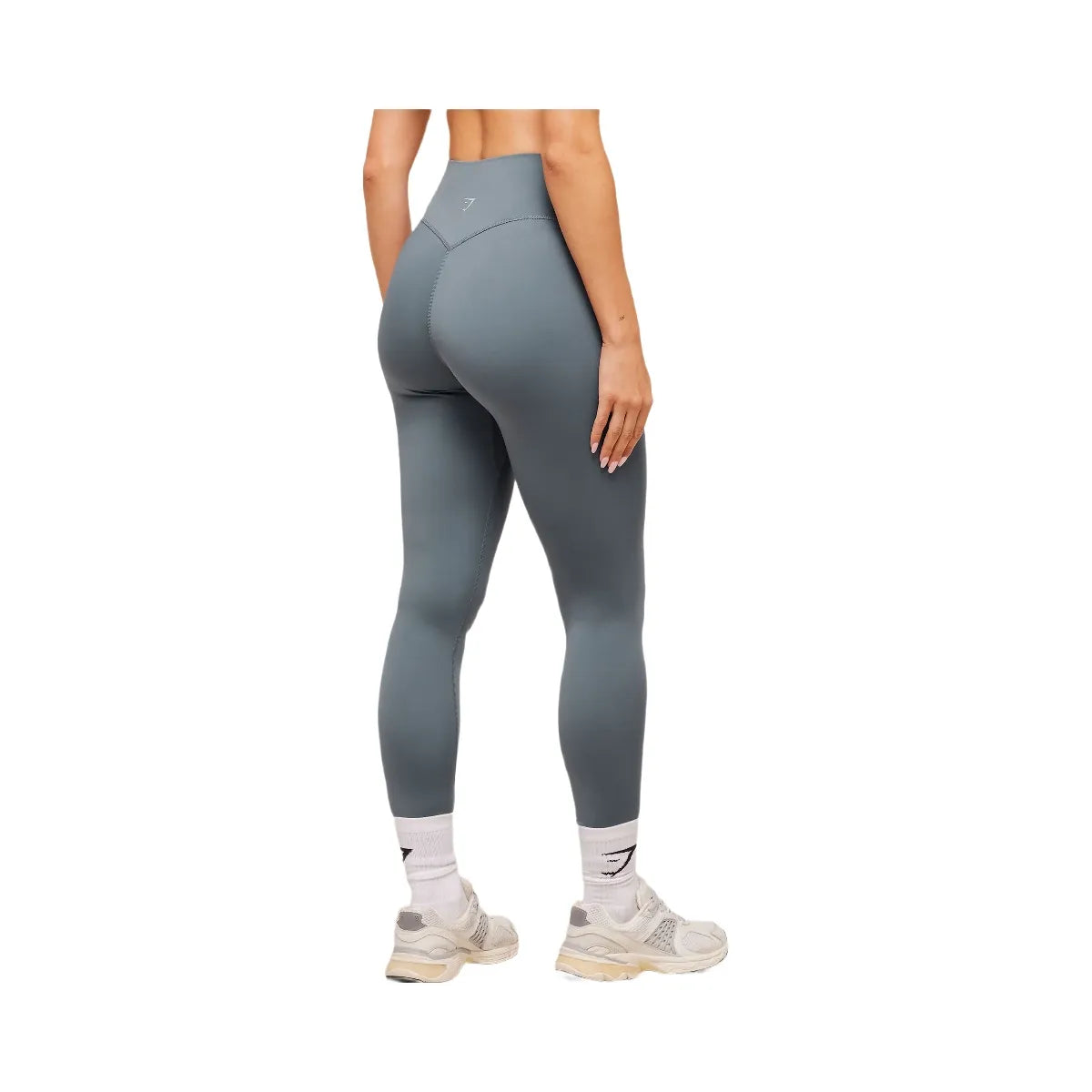 Gymshark Wordmark Waistband Leggings - Iron Blue