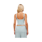 Gymshark Waffle Cropped Tank - Smoke Blue