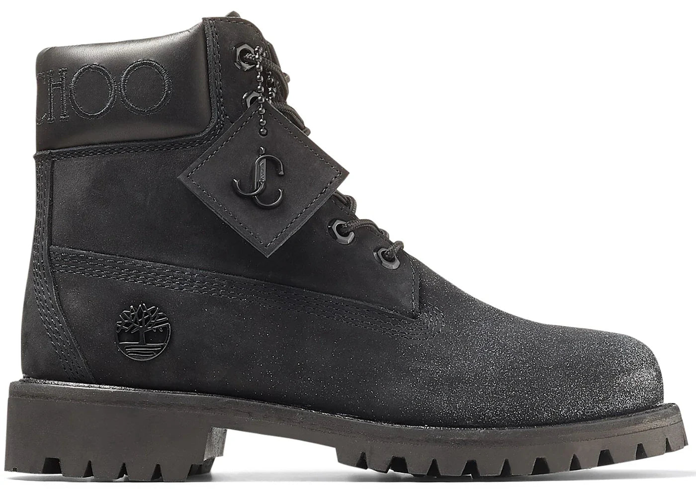 Timberland 6 Boot Jimmy Choo Premium Black Glitter